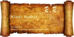 Riedl Rudolf névjegykártya